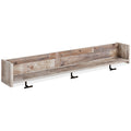 Neilsville Wall Mounted Coat Rack with Shelf (White)