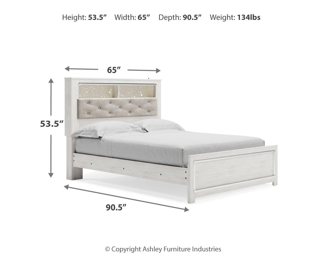 Altyra Panel Bookcase Bed