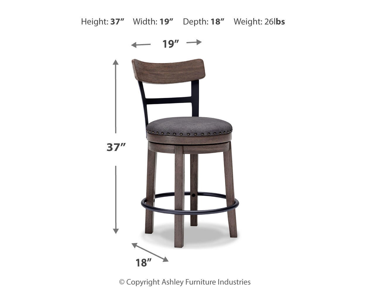Caitbrook Bar Height Bar Stool