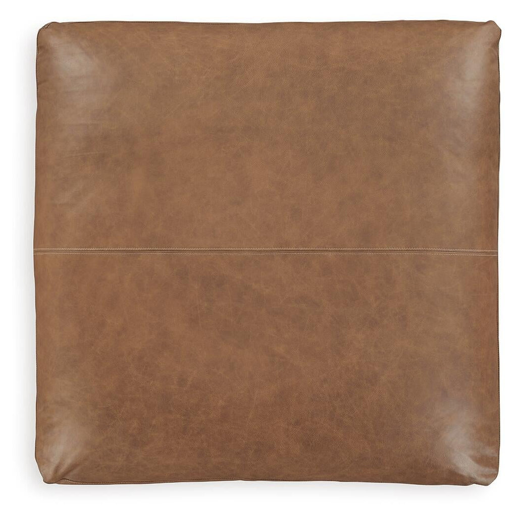 Emilia Oversized Accent Ottoman (Brown/Beige)