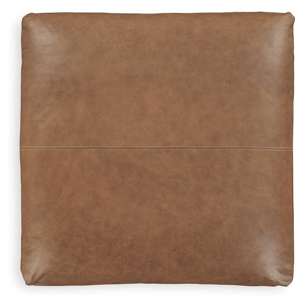 Emilia Oversized Accent Ottoman (Brown/Beige)