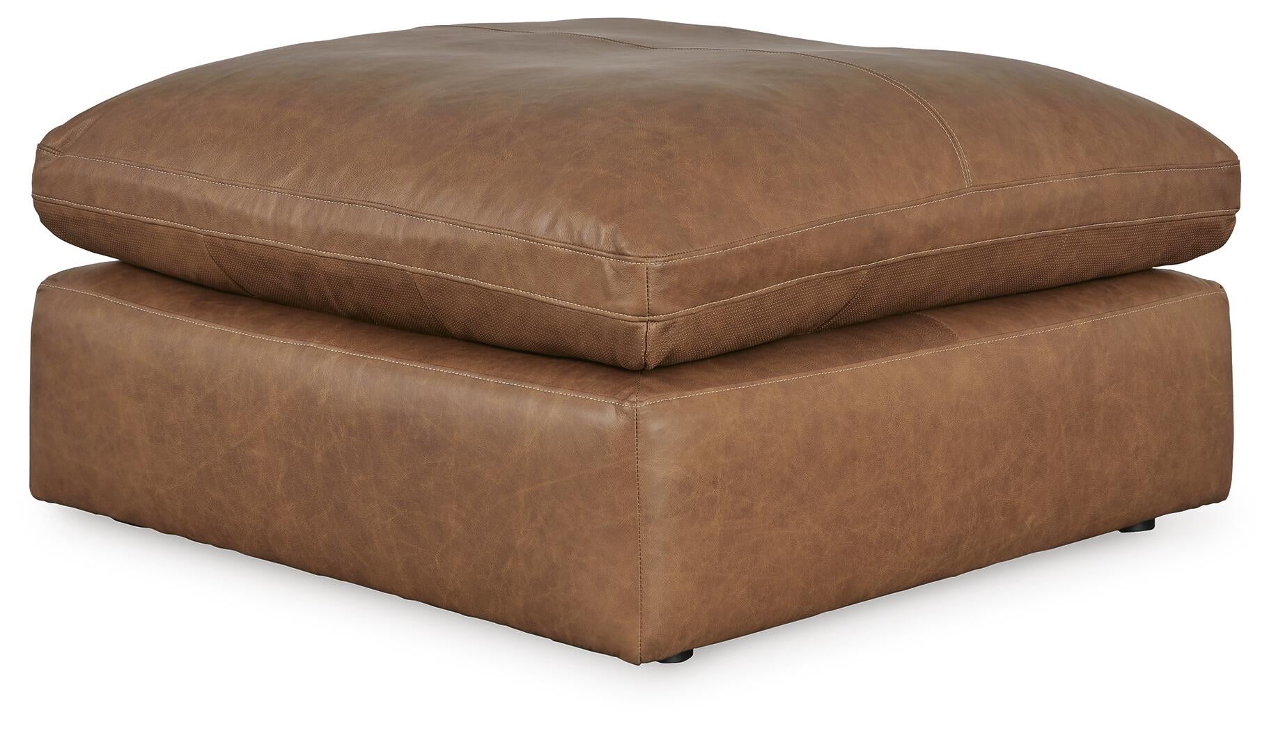 Emilia Oversized Accent Ottoman (Brown/Beige)