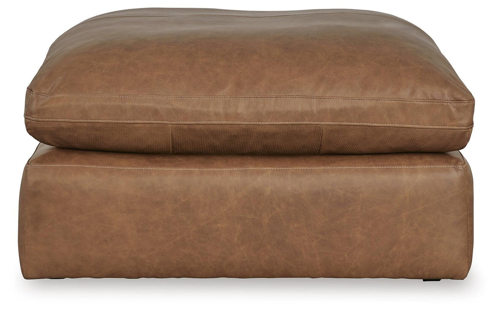 Emilia Oversized Accent Ottoman (Brown/Beige)