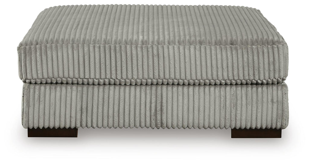 Lindyn Oversized Accent Ottoman (Black/Gray)