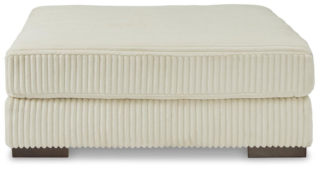 Lindyn Oversized Accent Ottoman (Black/Gray)