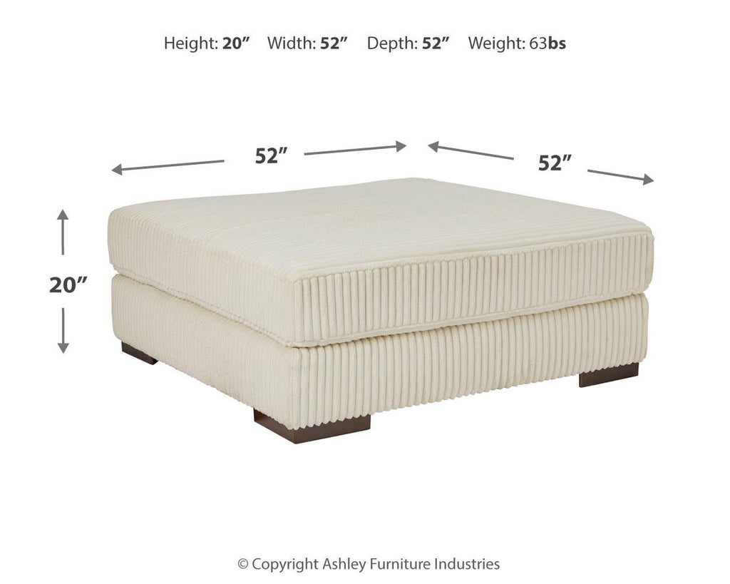 Lindyn Oversized Accent Ottoman (Black/Gray)