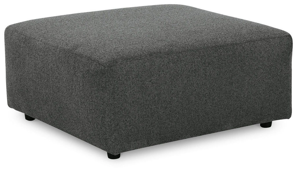 Edenfield Oversized Accent Ottoman (Black/Gray)