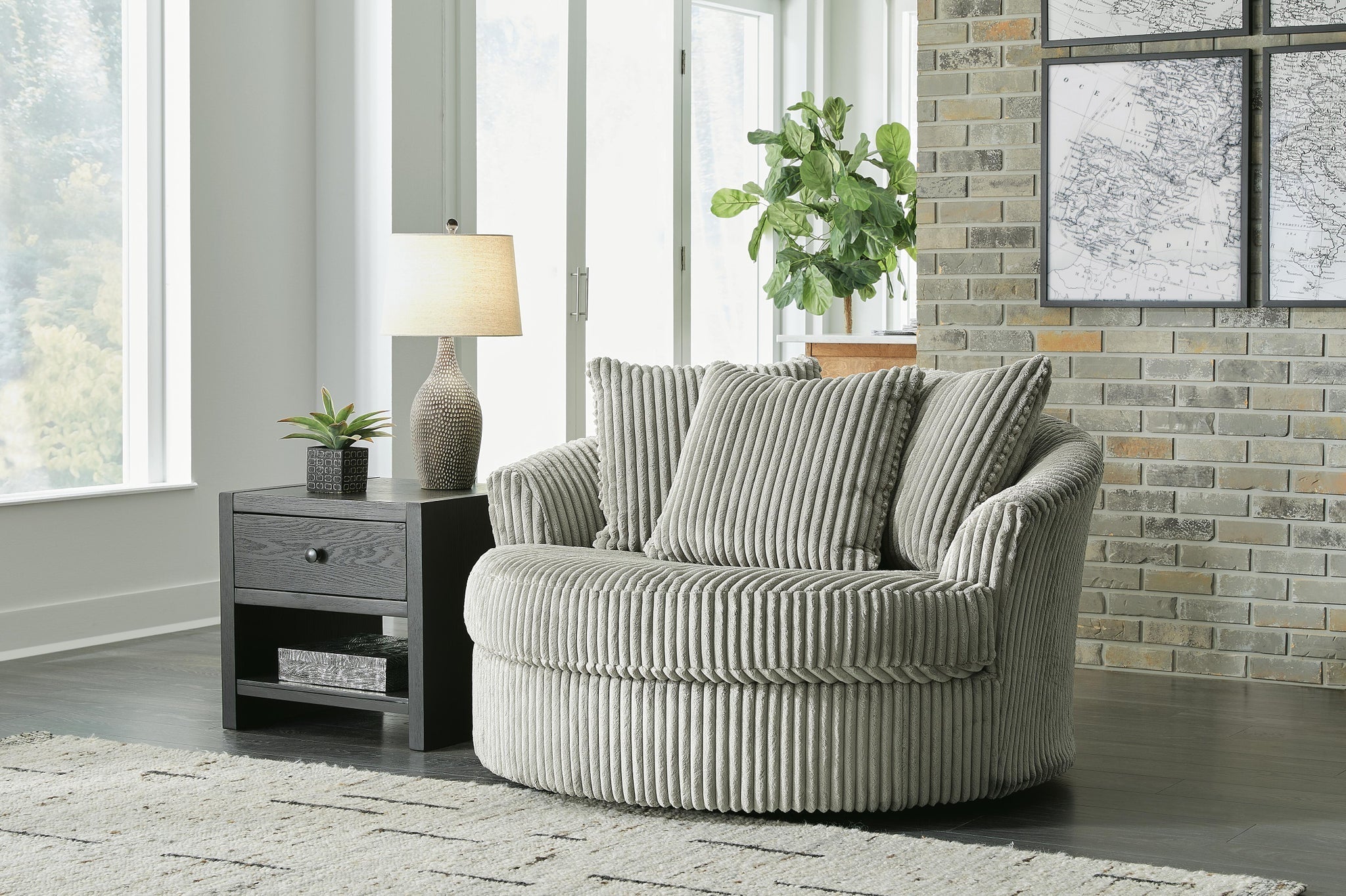 Lindyn Oversized Swivel Accent Chair