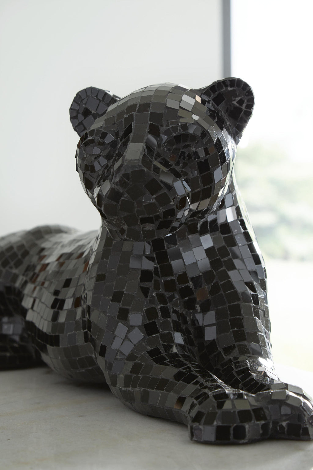 Drice Panther Sculpture (Black/Gray)