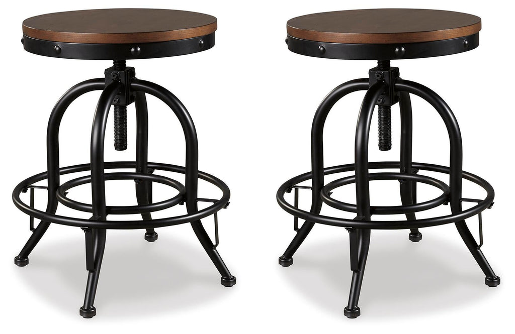 Valebeck Counter Height Bar Stool (Black/Gray)
