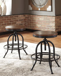 Valebeck Counter Height Bar Stool (Black/Gray)