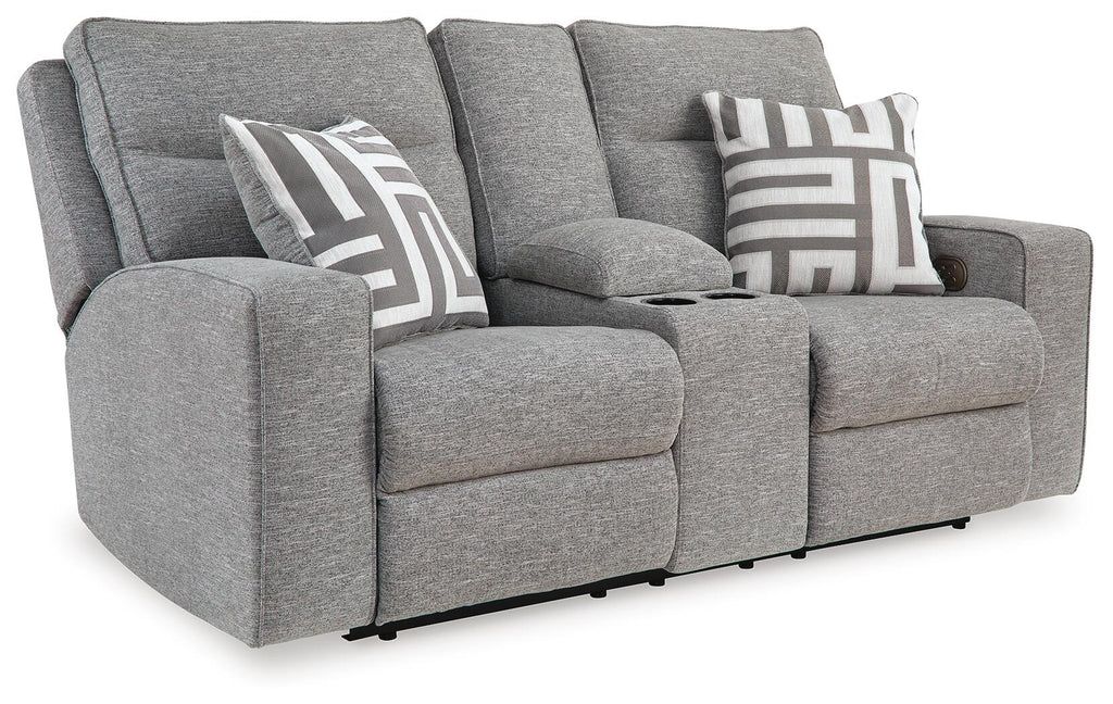 Biscoe Power Reclining Loveseat with Console
