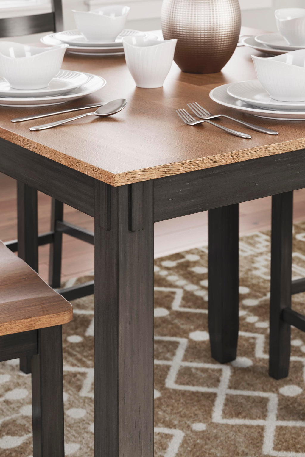 Gesthaven Counter Height Dining Table and 4 Barstools