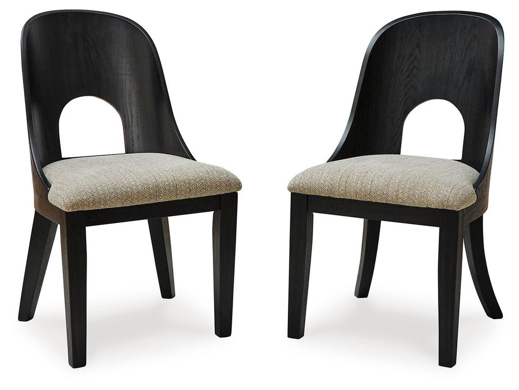 Rowanbeck Dining Chair (Black/Gray)