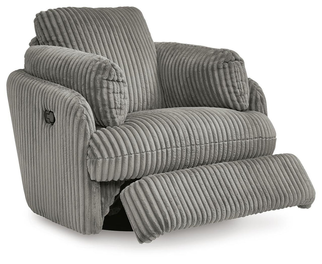 Tie-Breaker Swivel Glider Recliner (White)