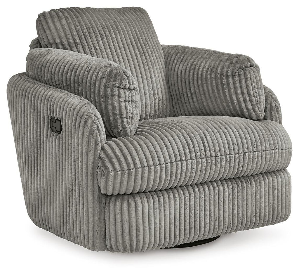 Tie-Breaker Swivel Glider Recliner (White)