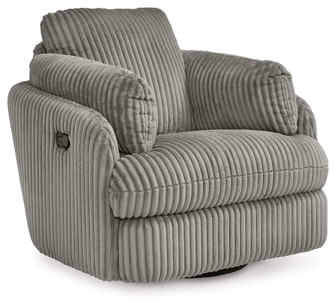 Tie-Breaker Swivel Glider Recliner (White)