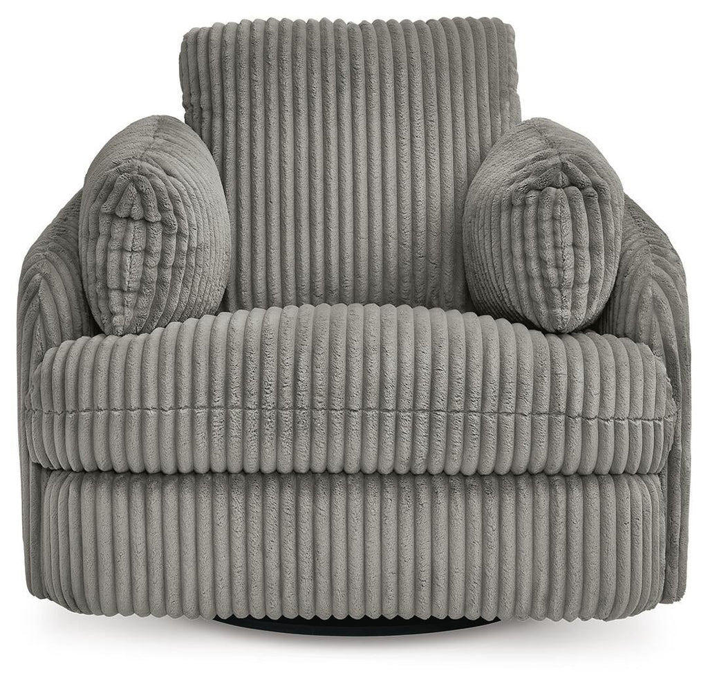 Tie-Breaker Swivel Glider Recliner (White)