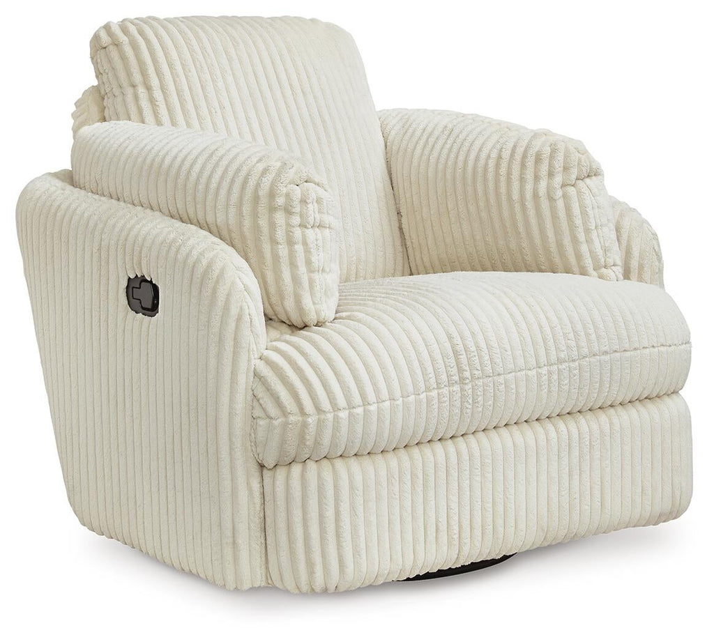 Tie-Breaker Swivel Glider Recliner (White)
