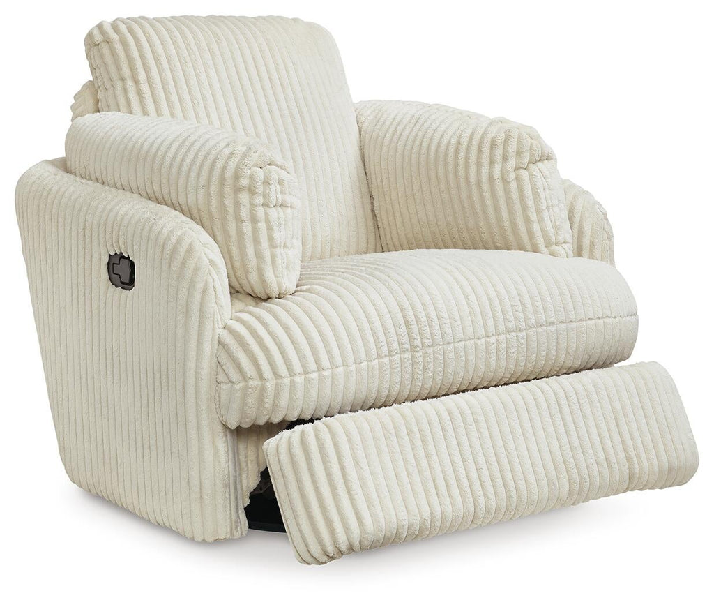 Tie-Breaker Swivel Glider Recliner (White)