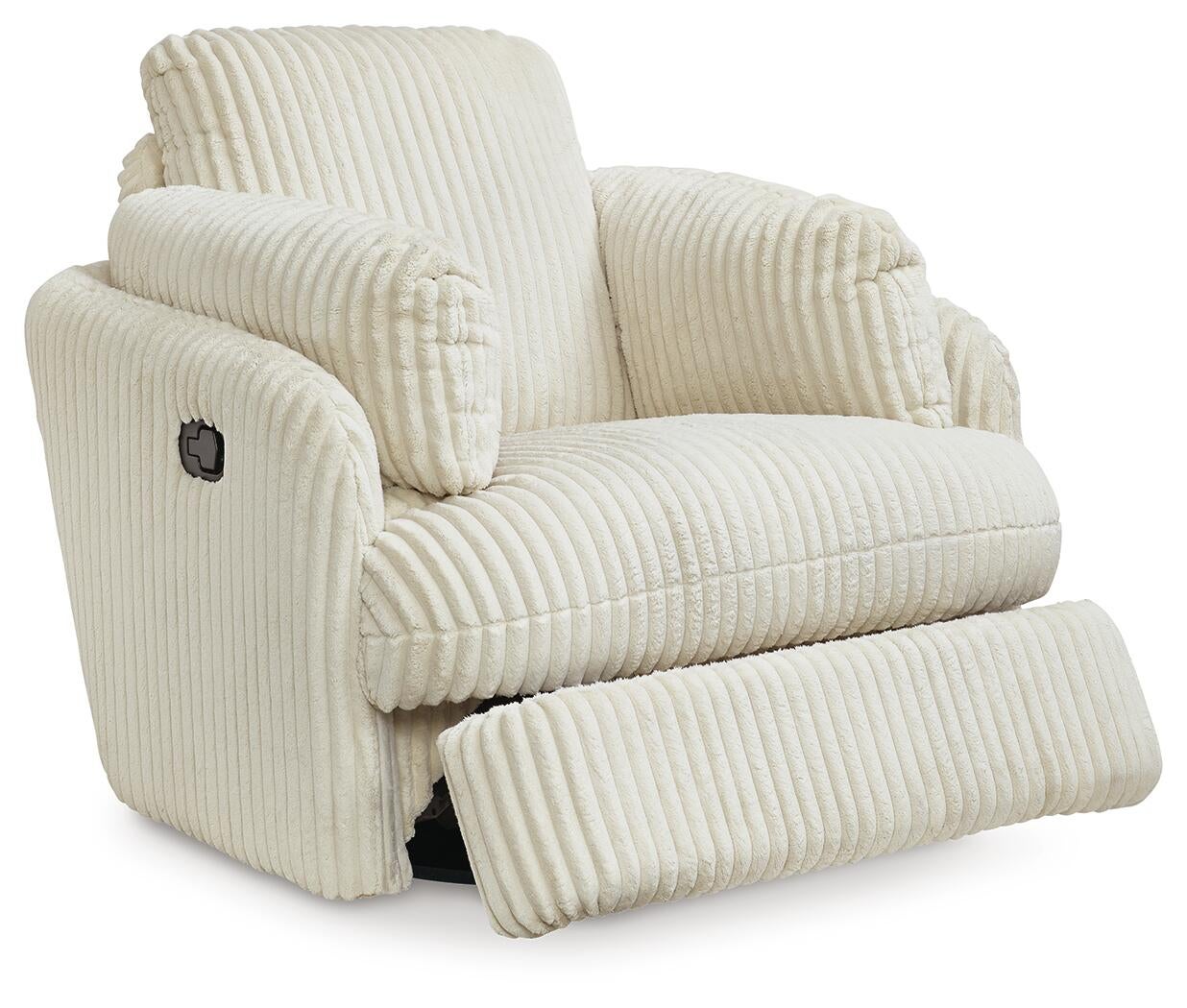 Tie-Breaker Swivel Glider Recliner (White)