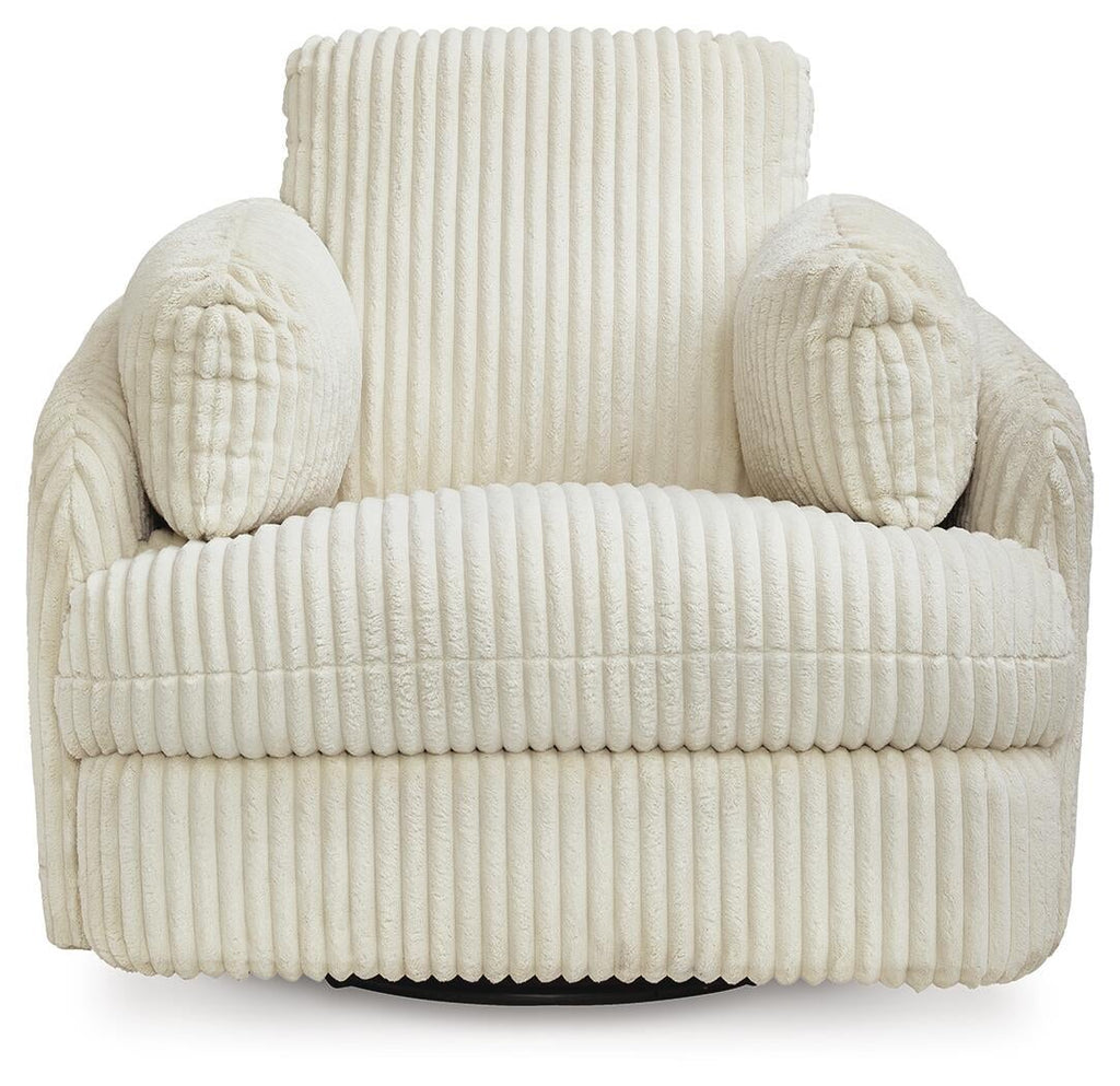 Tie-Breaker Swivel Glider Recliner (White)