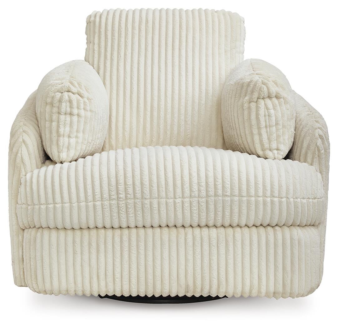 Tie-Breaker Swivel Glider Recliner (White)