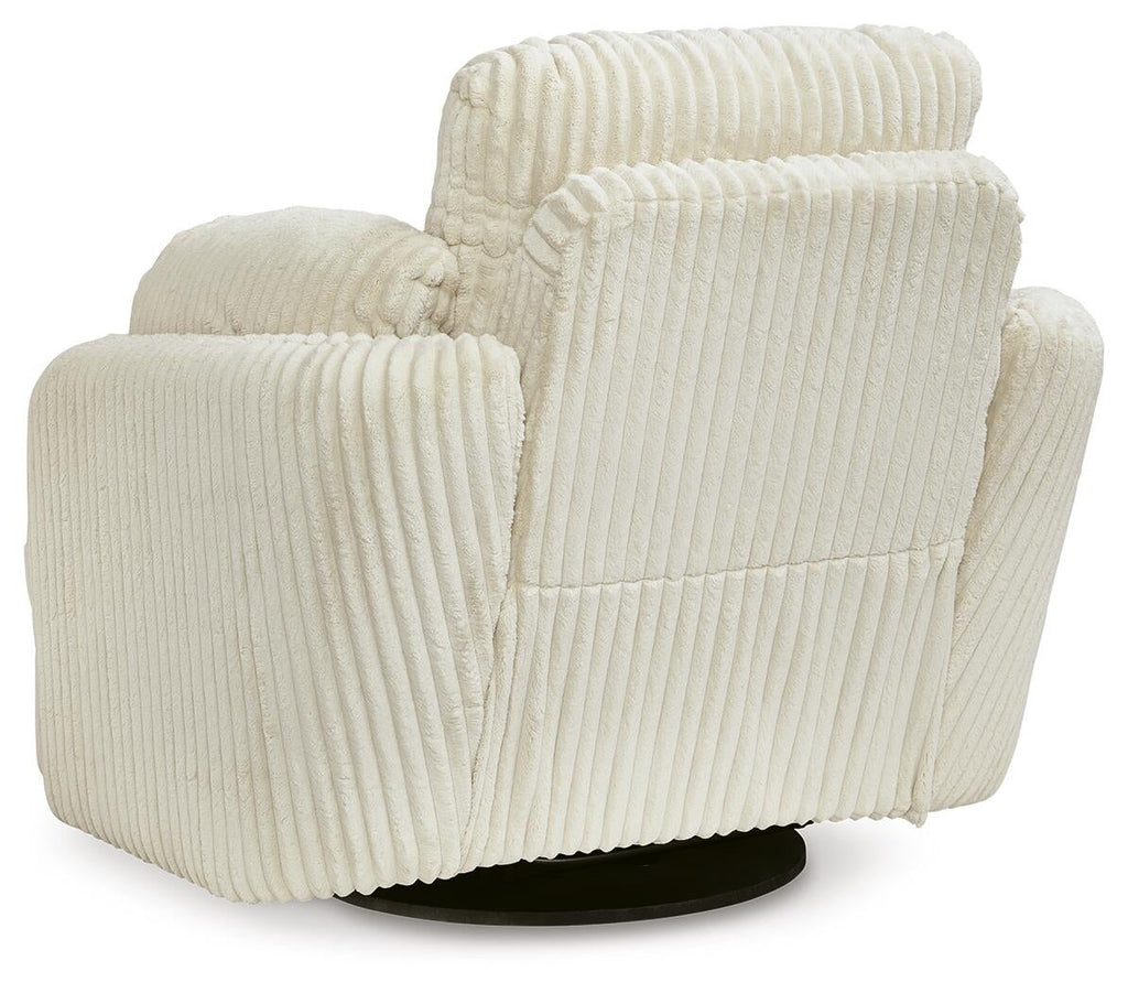 Tie-Breaker Swivel Glider Recliner (White)