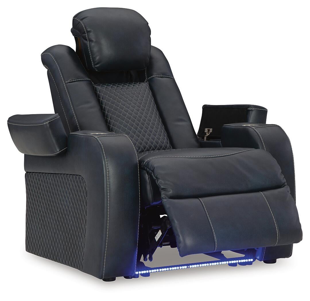 Fyne-Dyme Power Recliner (Black/Gray)