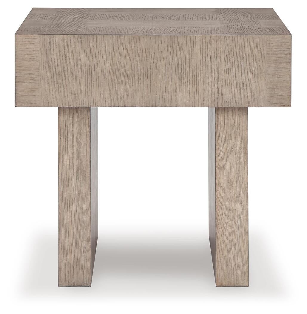 Jorlaina End Table (Brown/Beige)