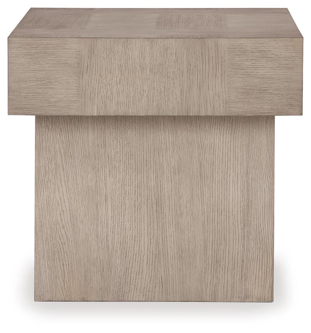 Jorlaina End Table (Brown/Beige)