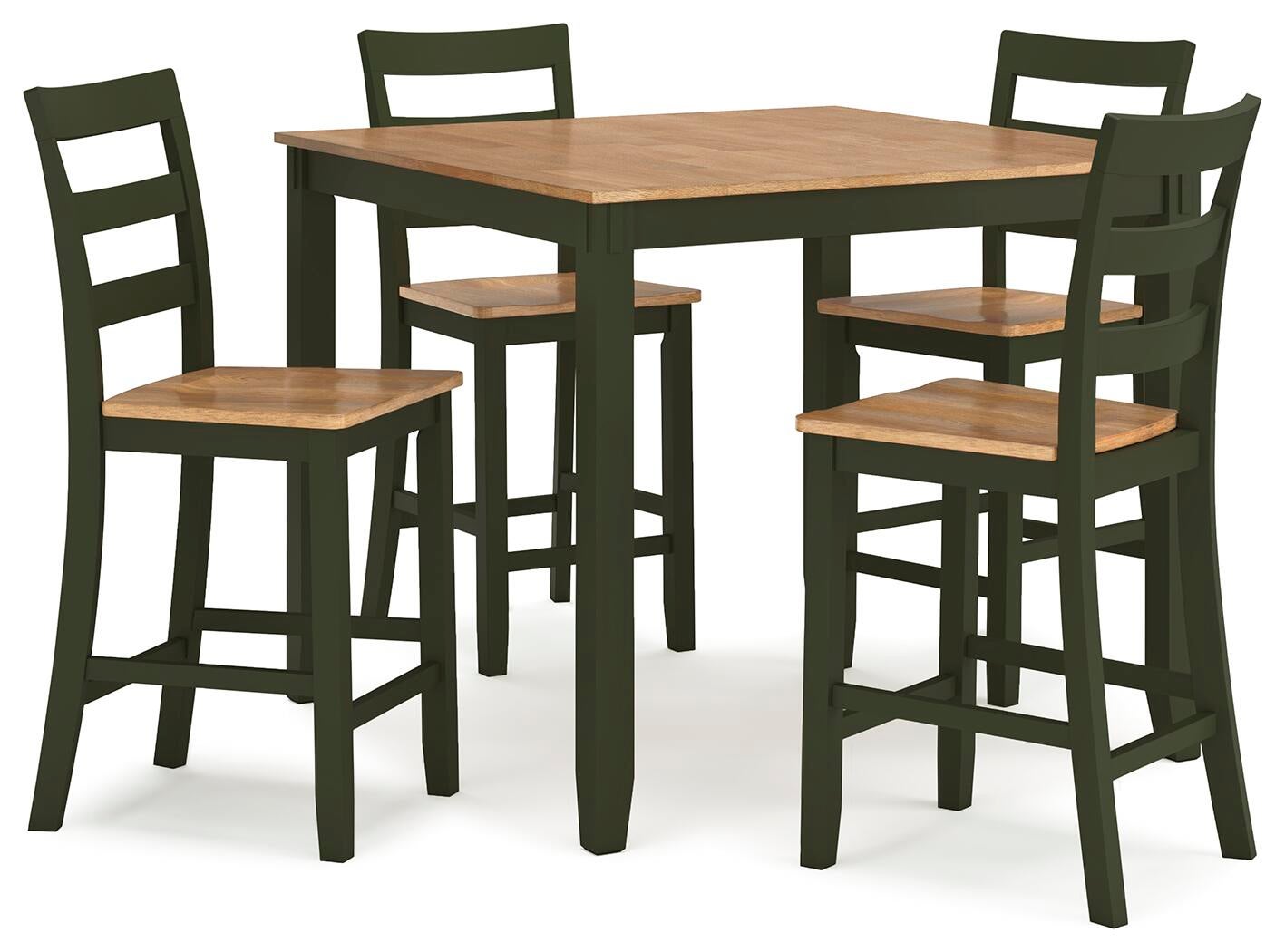 Gesthaven Counter Height Dining Table and 4 Barstools