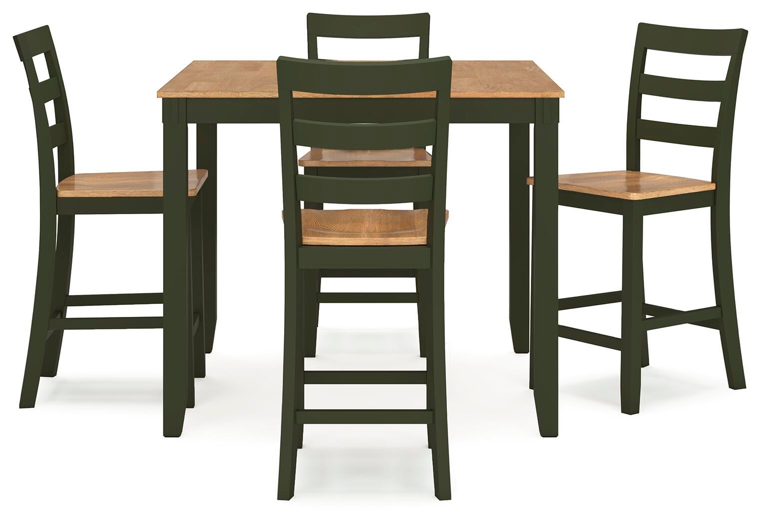 Gesthaven Counter Height Dining Table and 4 Barstools
