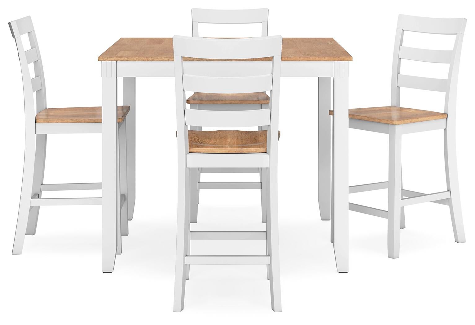 Gesthaven Counter Height Dining Table and 4 Barstools