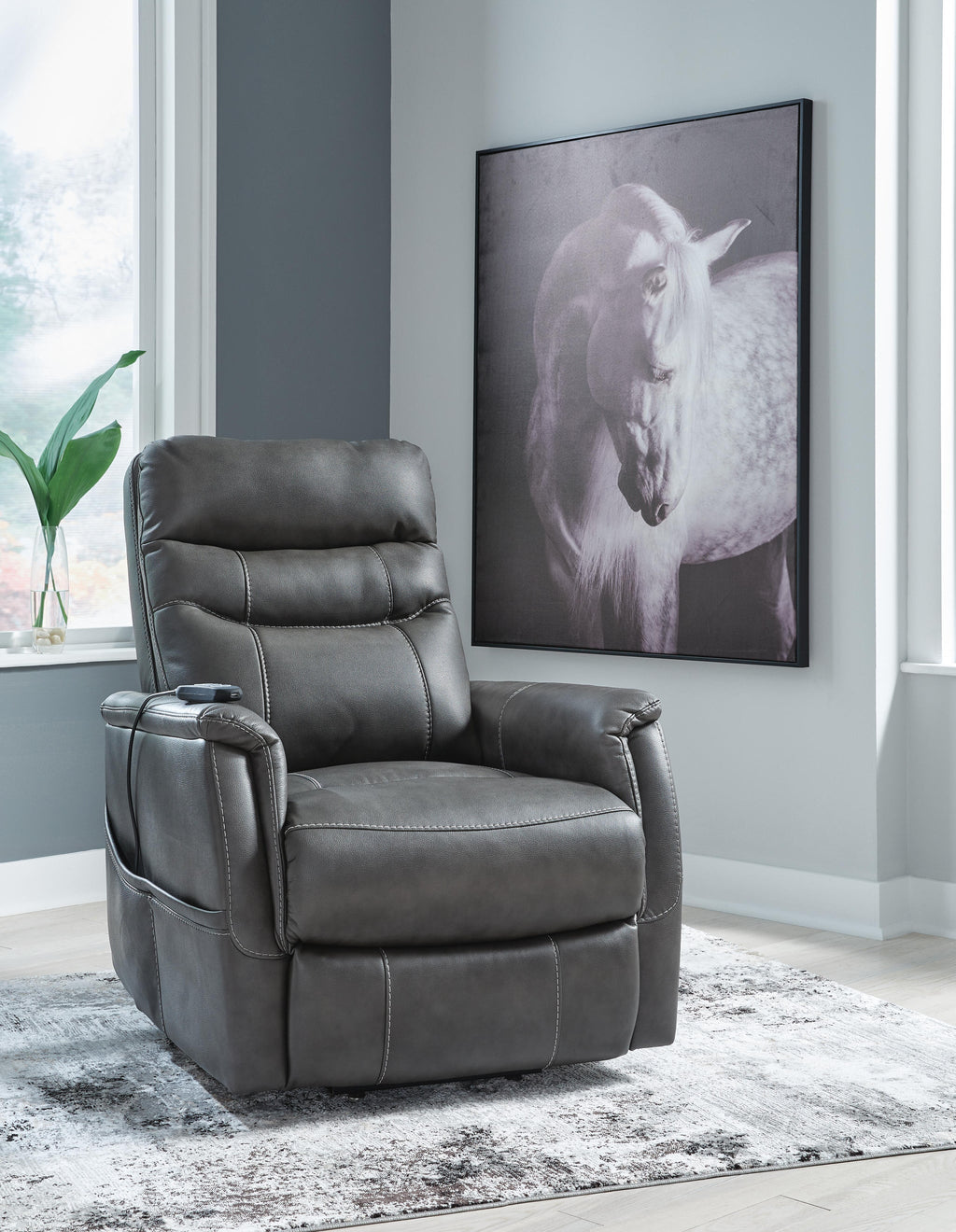 Strawbill Power Lift Recliner (Blue)