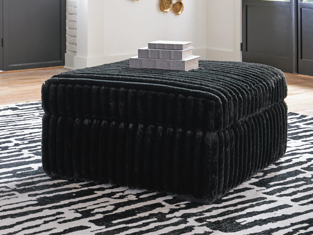 Midnight-Madness Oversized Accent Ottoman