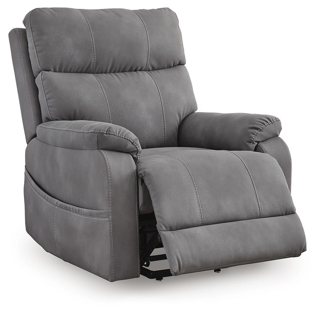 Next-Gen Durapella Power Lift Recliner (Black/Gray)