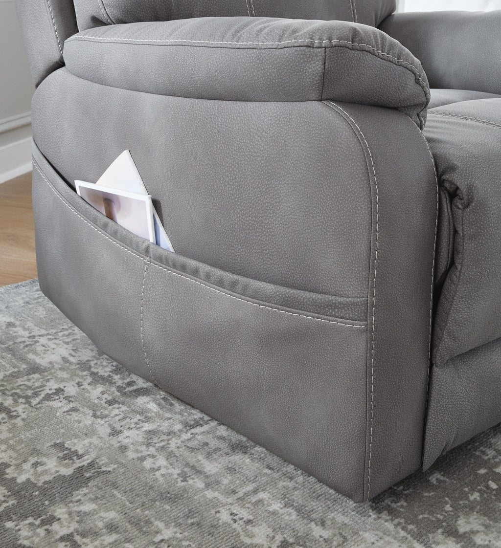 Next-Gen Durapella Power Lift Recliner (Black/Gray)
