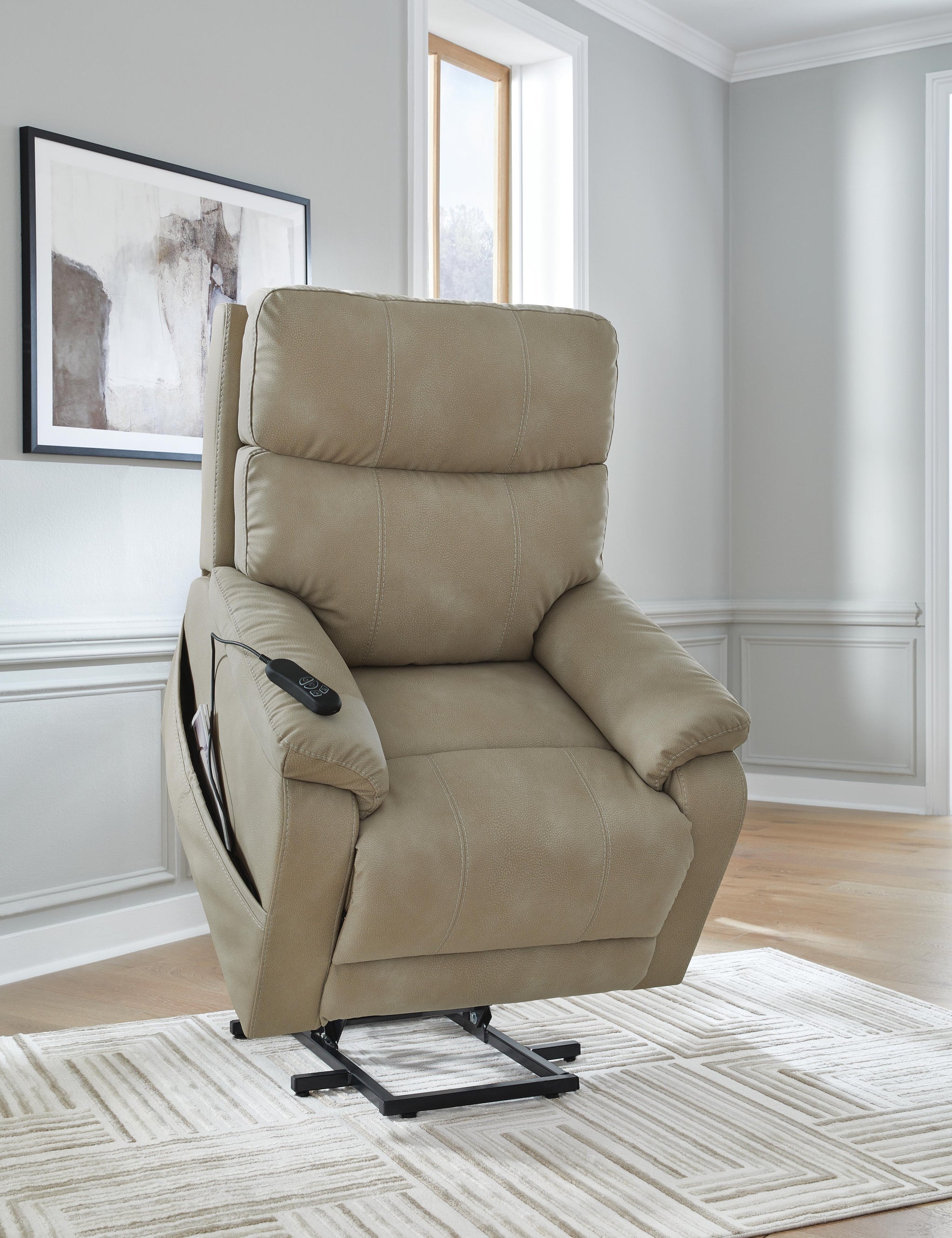 Next-Gen Durapella Power Lift Recliner (Black/Gray)