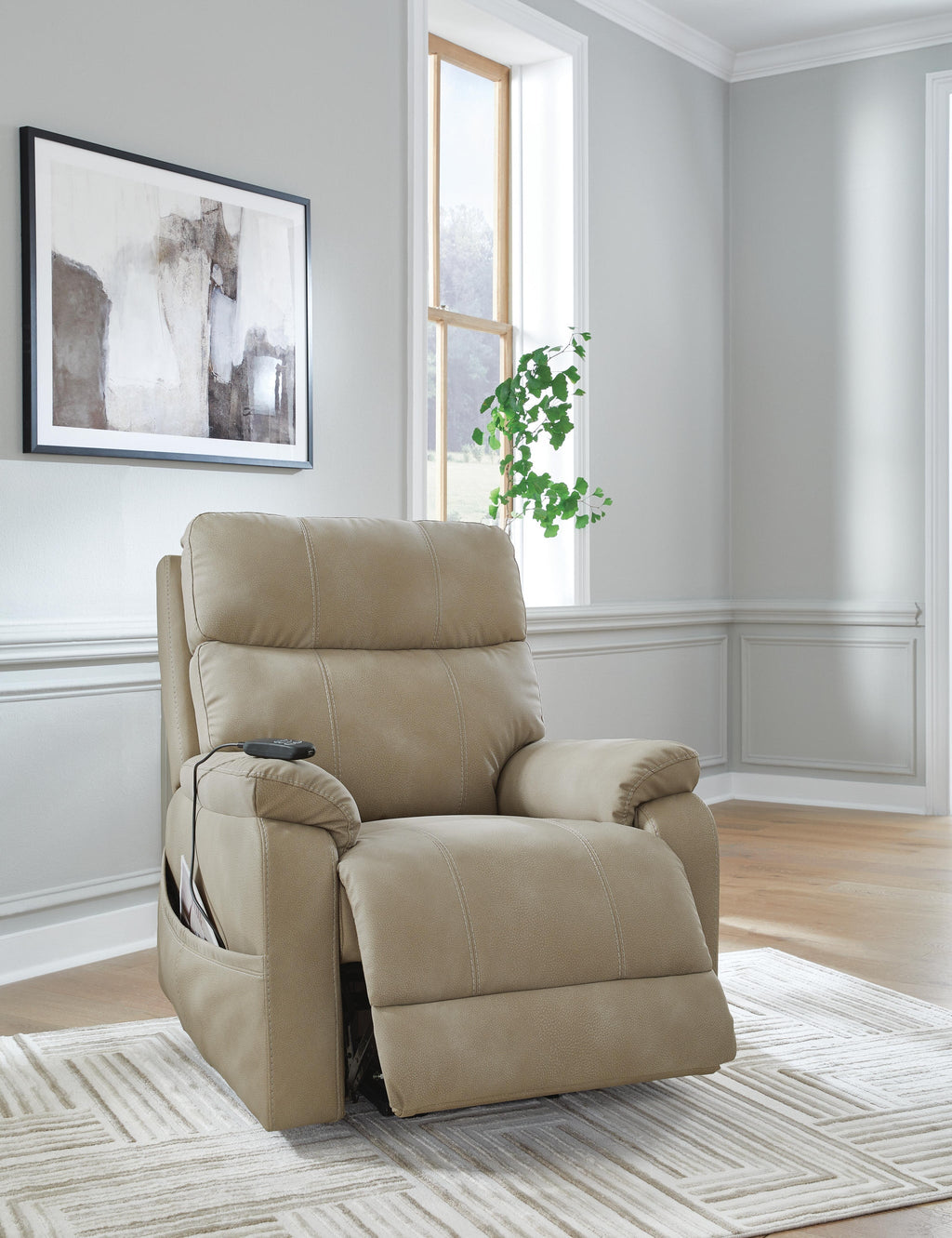 Next-Gen Durapella Power Lift Recliner (Black/Gray)