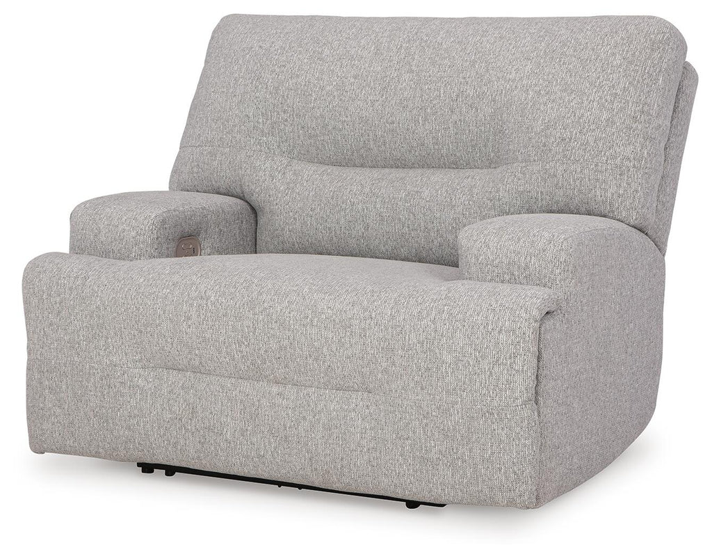 Acklen Place Oversized Power Recliner (Black/Gray)