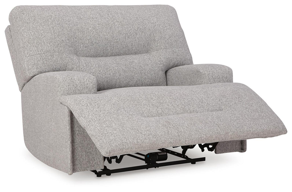 Acklen Place Oversized Power Recliner (Black/Gray)