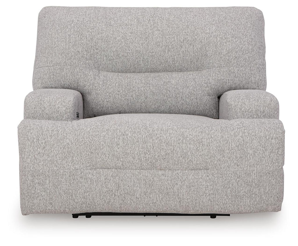 Acklen Place Oversized Power Recliner (Black/Gray)