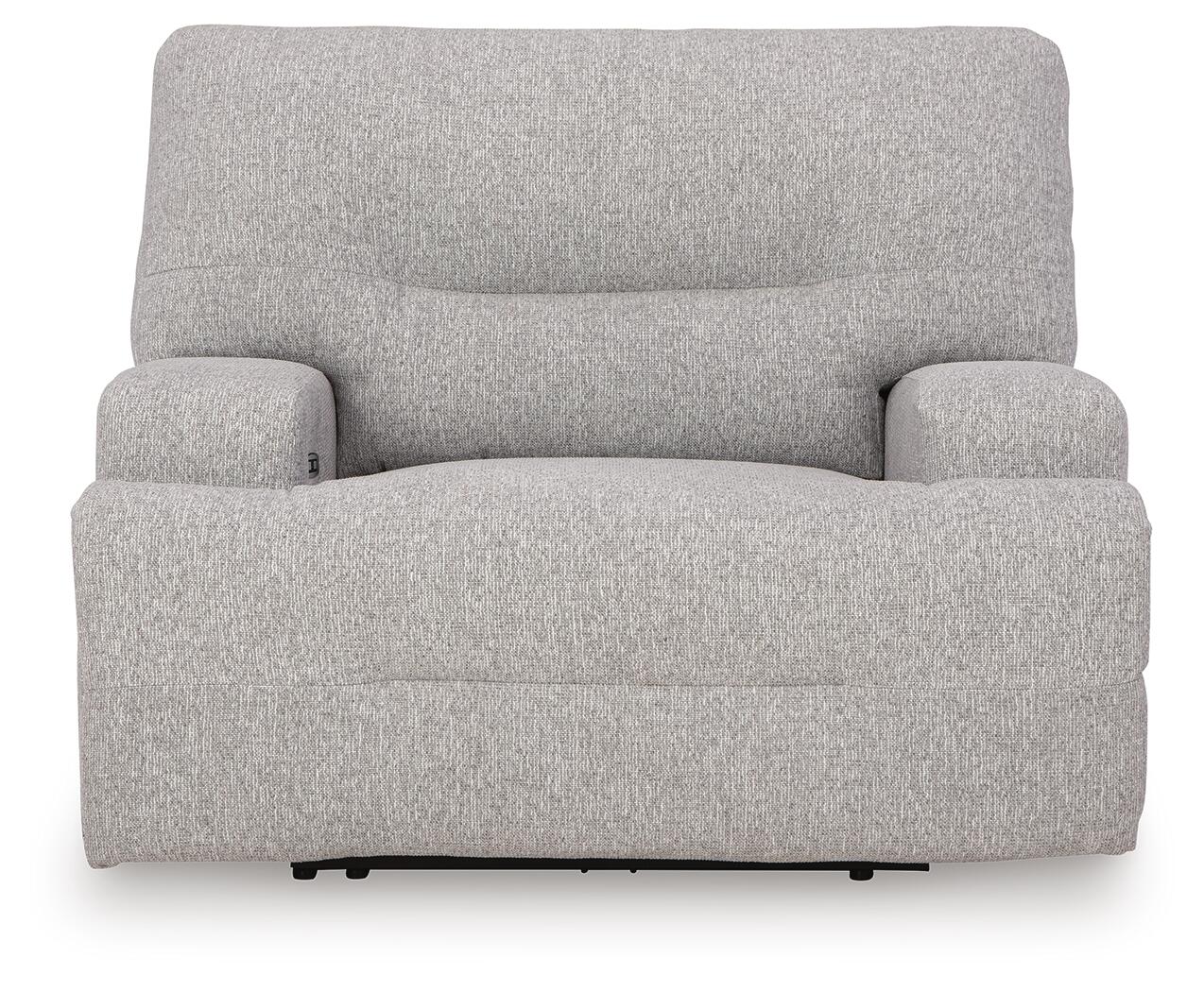 Acklen Place Oversized Power Recliner (Black/Gray)