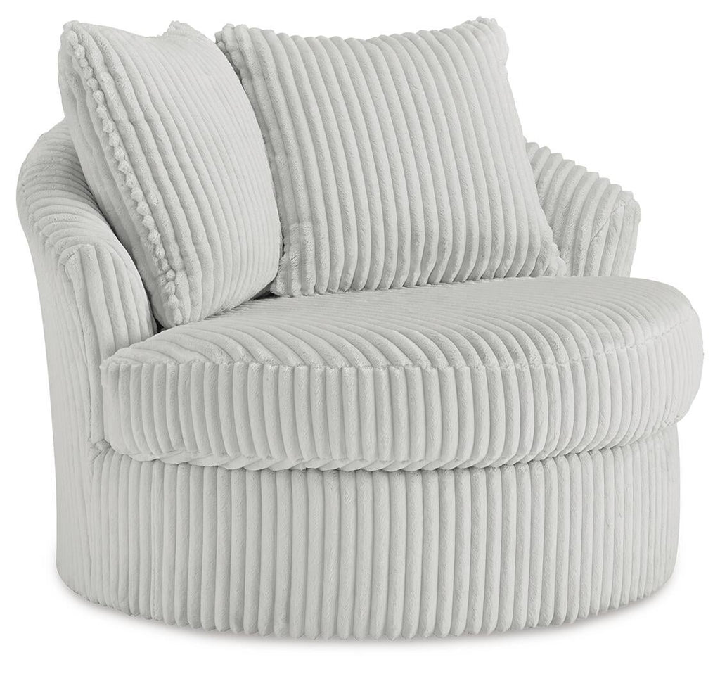 Gramwell Swivel Accent Chair (Black/Gray)