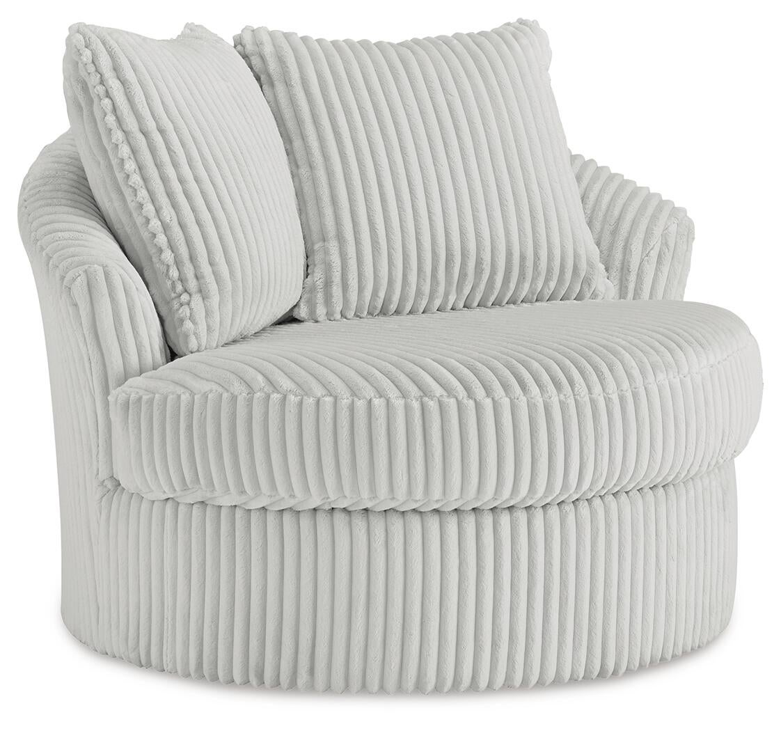 Gramwell Swivel Accent Chair (Black/Gray)
