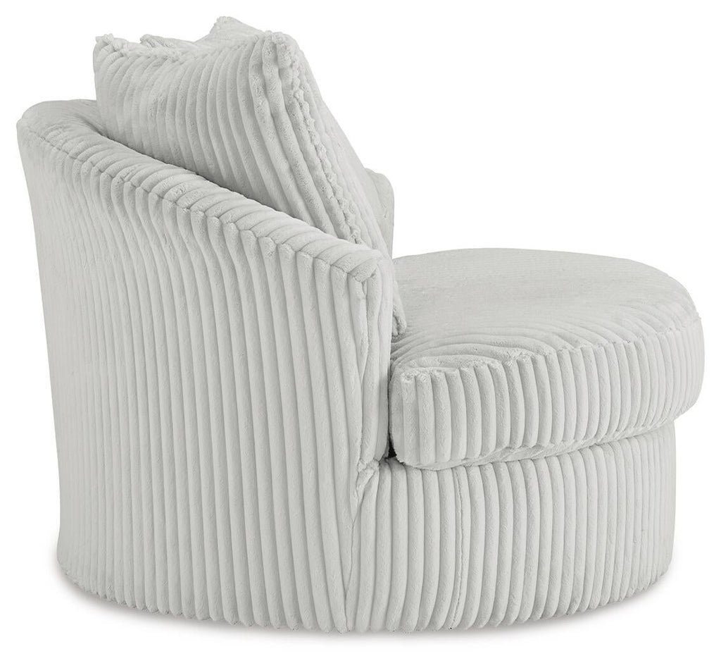 Gramwell Swivel Accent Chair (Black/Gray)