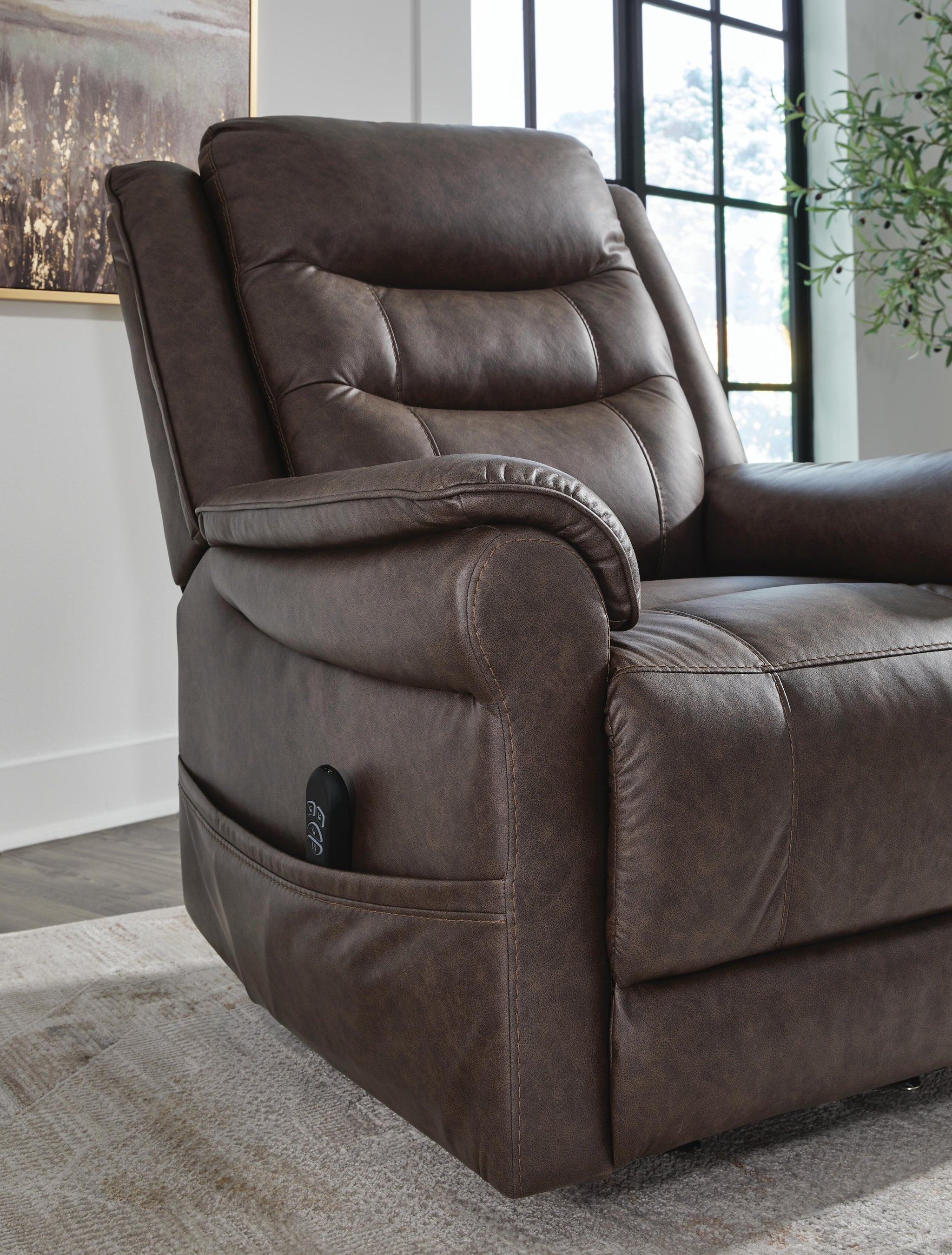 Oatman Power Lift Recliner (Black/Gray)