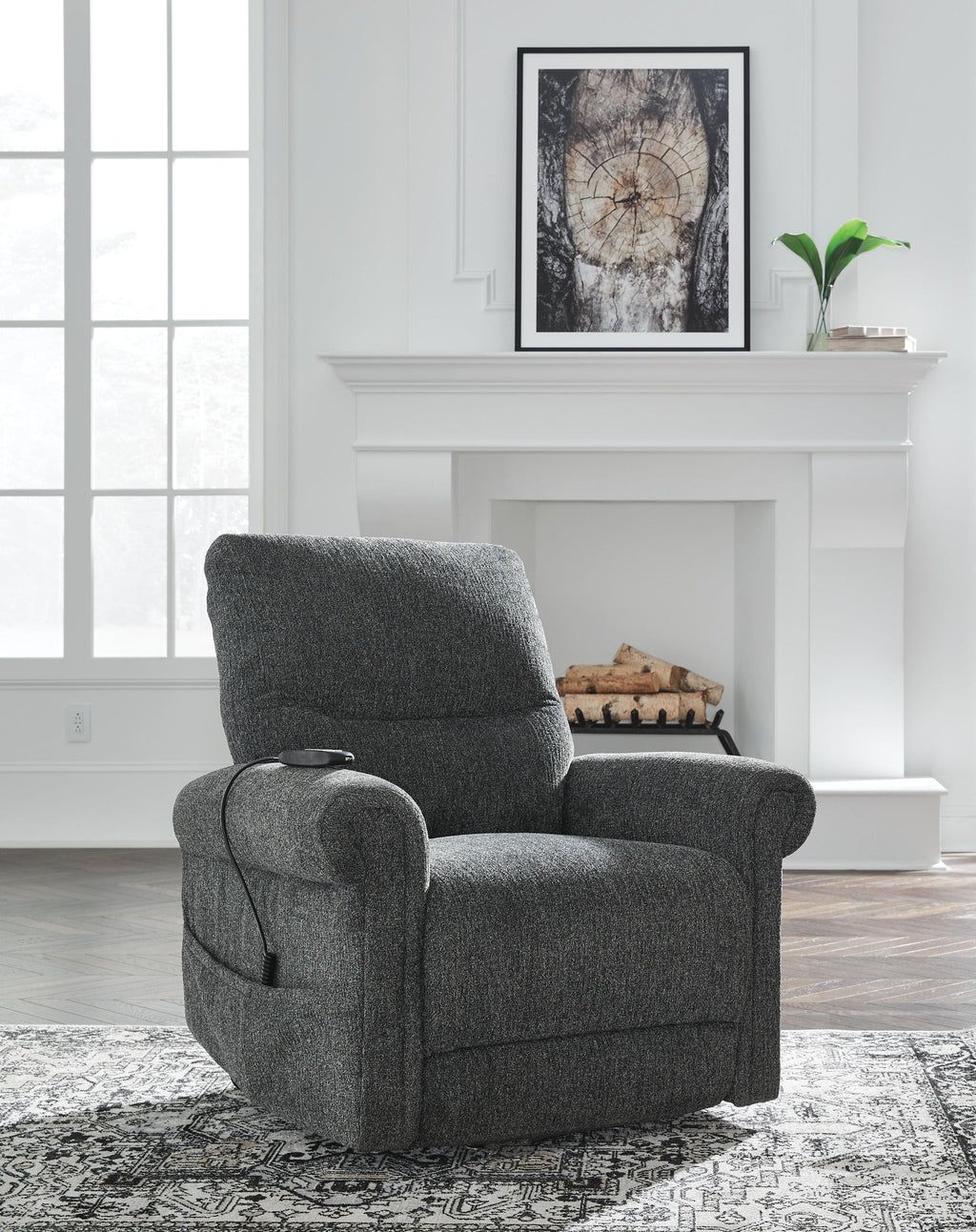Aureta Power Lift Recliner (Brown/Beige)
