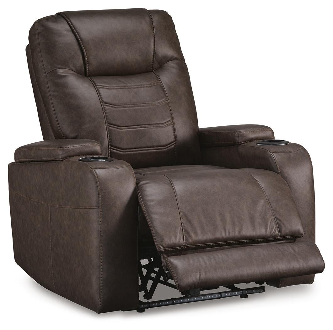 Schooner Rocks Power Recliner (Brown/Beige)